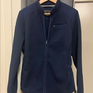 Fabletics Textured Full-Zip Jacket – Navy – Size Large (NWOT)